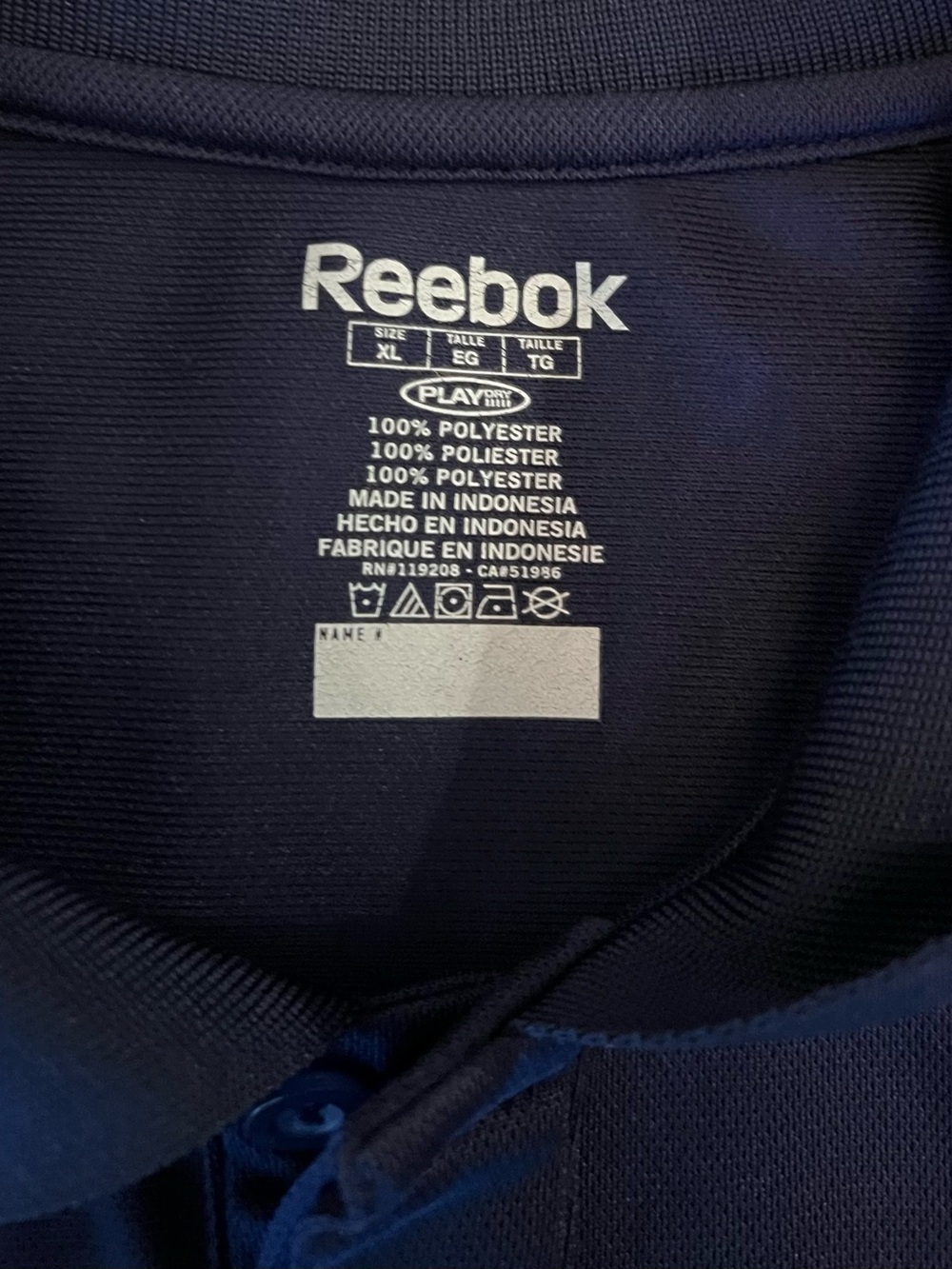 Dallas Cowboys Reebok Polo Size XL Color Navy Blue - Picture 5 of 6